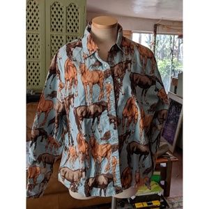 Vintage snap button Western Shirt